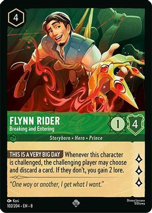 Flynn Rider - Breaking and Entering (102/204) - Reign of Jafar Cold Foil