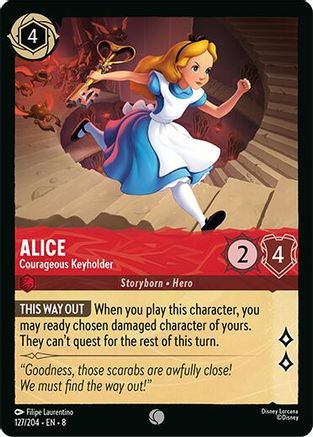Alice - Courageous Keyholder (127/204) - Reign of Jafar Cold Foil