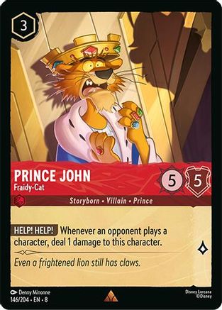 Prince John - Fraidy-Cat (146/204) - Reign of Jafar Cold Foil