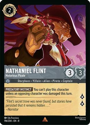 Nathaniel Flint - Notorious Pirate (196/204) - Reign of Jafar Cold Foil