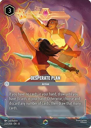 Desperate Plan (Enchanted) (222/204) - Reign of Jafar Holofoil