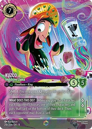 Kuzco - Impulsive Llama (Enchanted) (210/204) - Reign of Jafar Holofoil