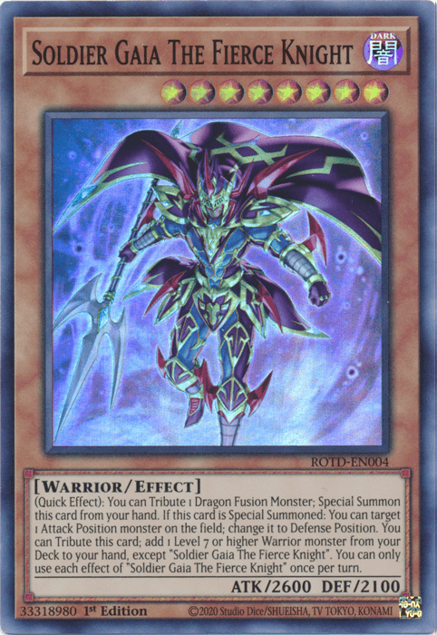 Soldier Gaia The Fierce Knight [ROTD-EN004] Super Rare - Josh's Cards