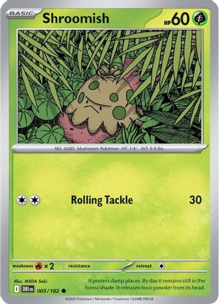 Shroomish 005 - SV10 Destined Rivals Reverse Holofoil