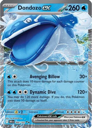 Dondozo ex 066/182 - SV10 Destined Rivals Holofoil