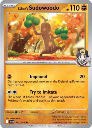Ethan's Sudowoodo 093 - SV10 Destined Rivals