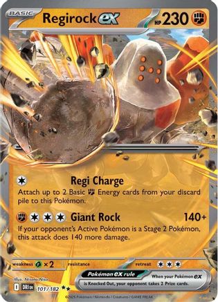 Regirock ex 101/182 - SV10 Destined Rivals Holofoil