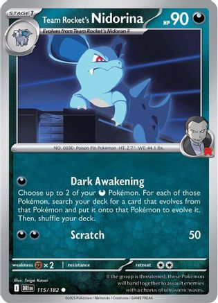 Team Rocket's Nidorina 115 - SV10 Destined Rivals