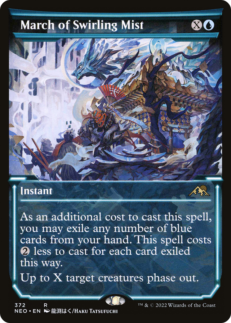 March of Swirling Mist (NEO-372) - Kamigawa: Neon Dynasty: (Showcase)