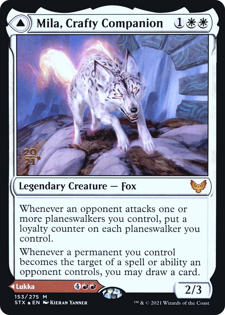 Mila, Crafty Companion // Lukka, Wayward Bonder (PRE-153S) - Strixhaven: School of Mages Promos Foil