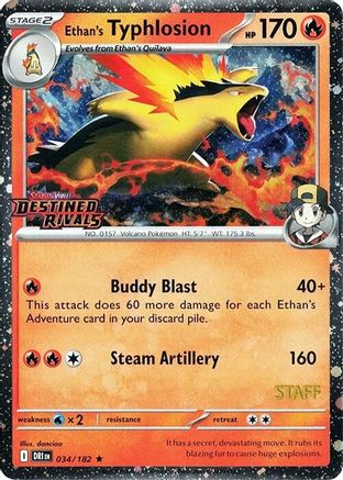 Ethan's Typhlosion (Prerelease) [Staff] 034 - Miscellaneous Cards & Products Holofoil