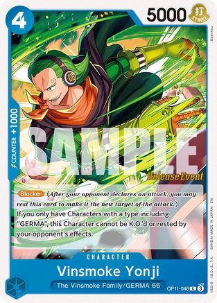 Vinsmoke Yonji (OP11-046) - A Fist of Divine Speed Release Event Cards