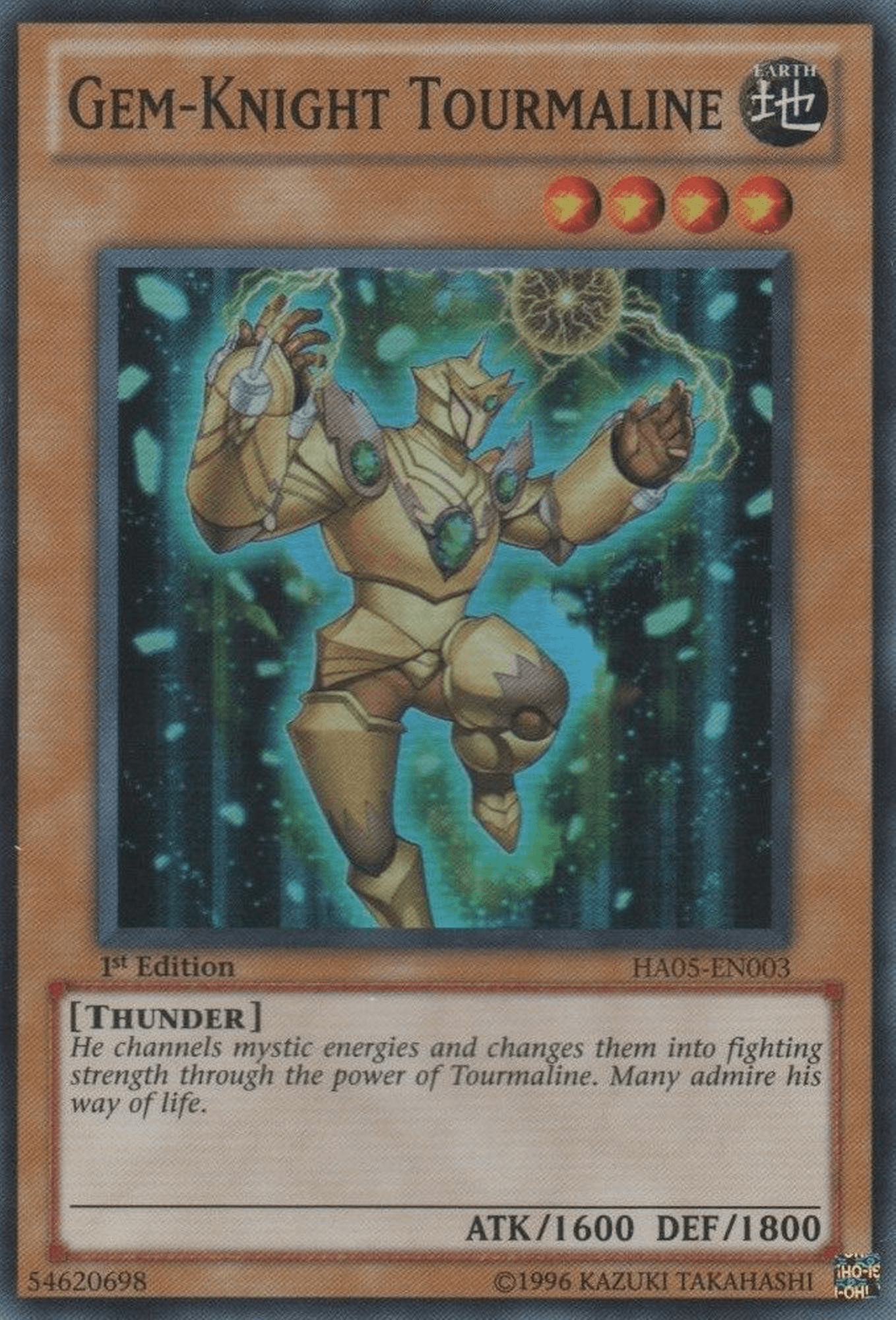 Gem-Knight Tourmaline [HA05-EN003] Super Rare - Josh's Cards