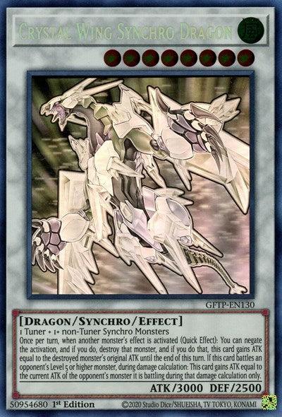 Crystal Wing Synchro Dragon [GFTP-EN130] Ghost Rare - Josh's Cards