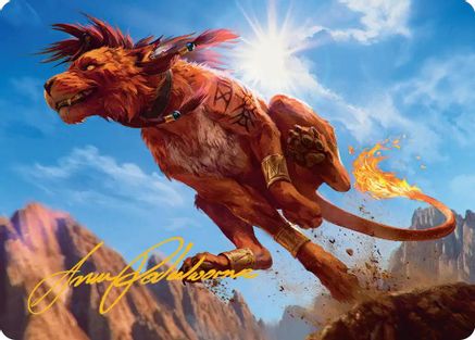 Red XIII, Proud Warrior Art Card (Gold-Stamped Signature) (AAFIN-030) - Art Series: FINAL FANTASY