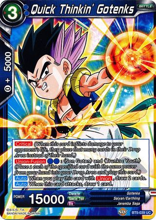 Quick Thinkin' Gotenks (BT5-039) [Miraculous Revival] Parallel Foil
