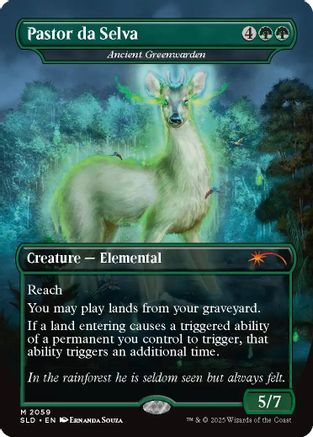 Pastor da Selva - Ancient Greenwarden (SLD-2059) - Secret Lair Drop Series