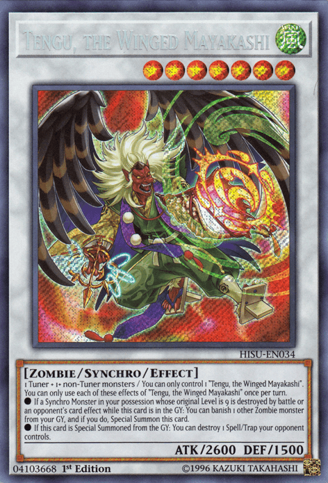 Tengu, the Winged Mayakashi [HISU-EN034] Secret Rare - Josh's Cards