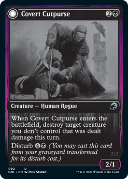 Covert Cutpurse // Covetous Geist (DBL-092) - Innistrad: Double Feature: (Double Faced Transform) Foil