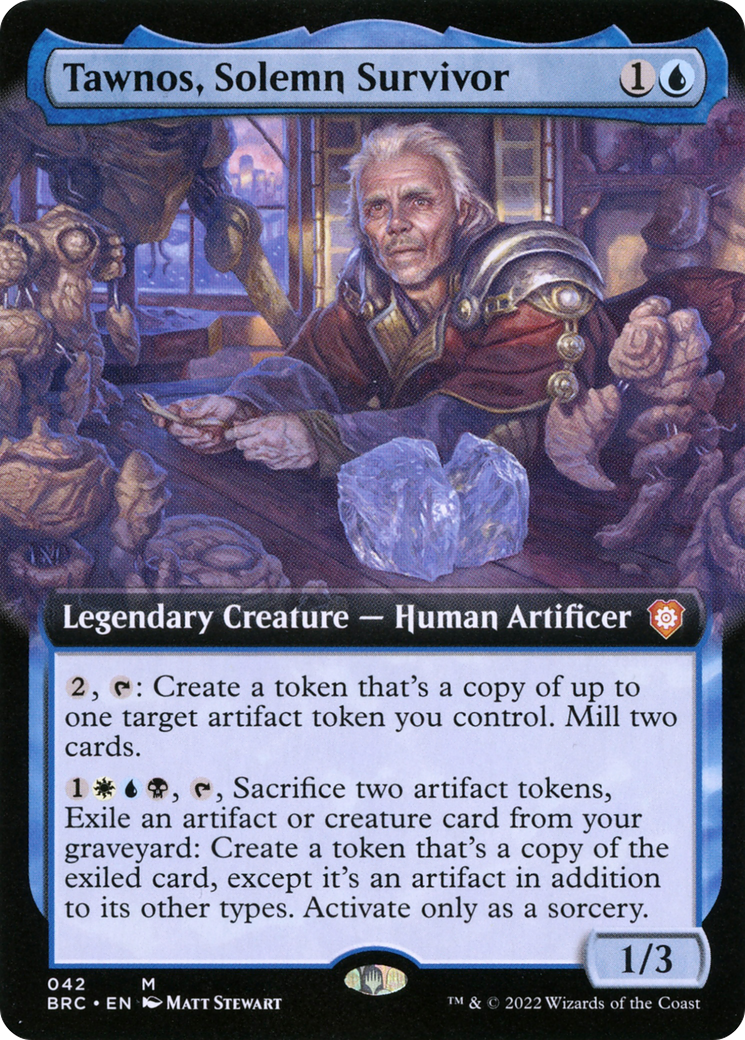 Tawnos, Solemn Survivor (BRC-042) - The Brothers' War Commander: (Extended Art)