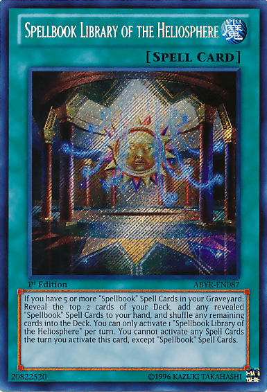Spellbook Library of the Heliosphere [ABYR-EN087] Secret Rare - Josh's Cards