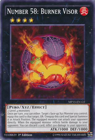 Number 58: Burner Visor [MP15-EN122] Common - Josh's Cards