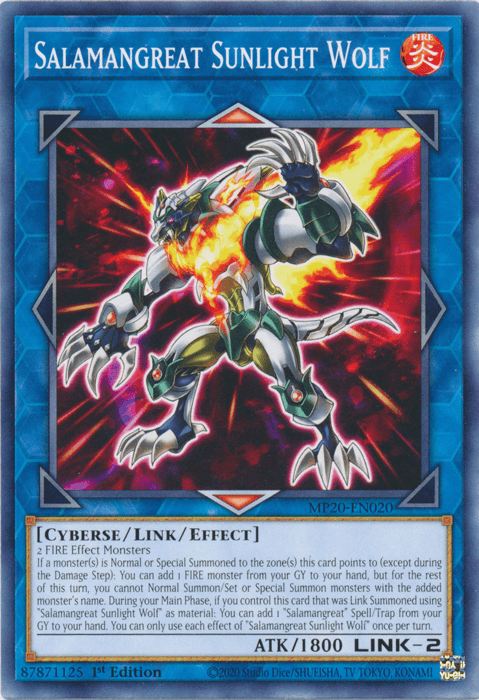 Salamangreat Sunlight Wolf [MP20-EN020] Common - Josh's Cards