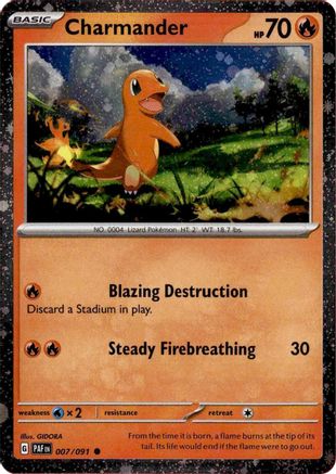 Charmander (Cosmos Holo) 007/091 - Miscellaneous Cards & Products Holofoil