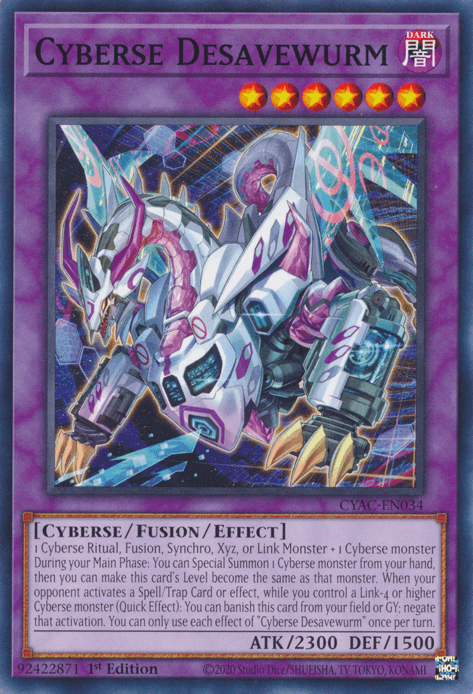 Cyberse Desavewurm [CYAC-EN034] Common - Josh's Cards