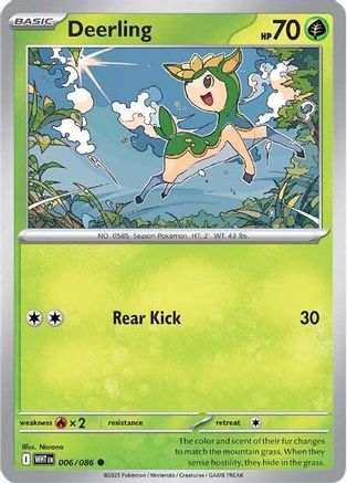 Deerling 006/086 - SV White Flare Reverse Holofoil