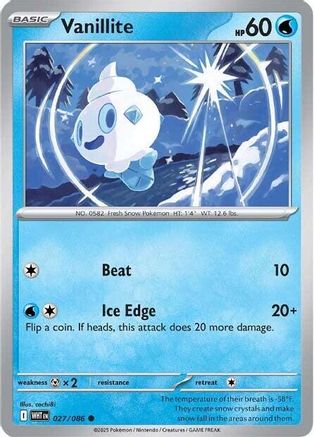 Vanillite 027/086 - SV White Flare Reverse Holofoil