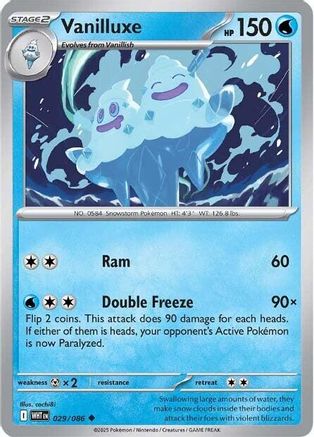 Vanilluxe 029/086 - SV White Flare Reverse Holofoil