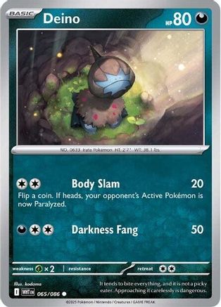 Deino 065/086 - SV White Flare Reverse Holofoil