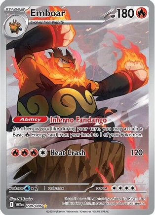 Emboar 098/086 - SV White Flare Holofoil
