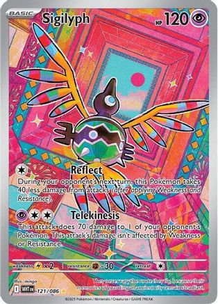 Sigilyph 121/086 - SV White Flare Holofoil