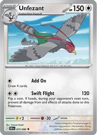 Unfezant 073/086 - SV Black Bolt Holofoil