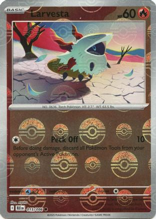 Larvesta (Poke Ball Pattern) 015/086 - SV Black Bolt - Holofoil