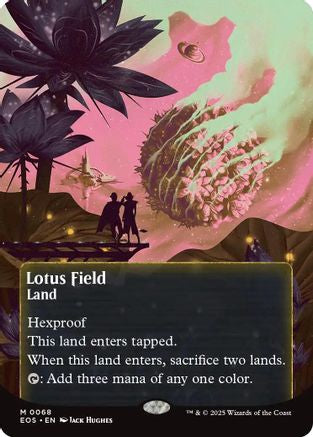 Lotus Field (0068) (Borderless) (EOS-068) - Edge of Eternities: Stellar Sights Foil