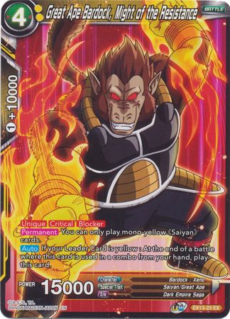Great Ape Bardock, Might of the Resistance (EX13-23) [Special Anniversary Set 2020] Parallel Foil
