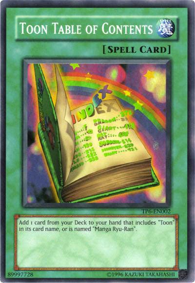 Toon Table of Contents [TP6-EN002] Super Rare - Josh's Cards
