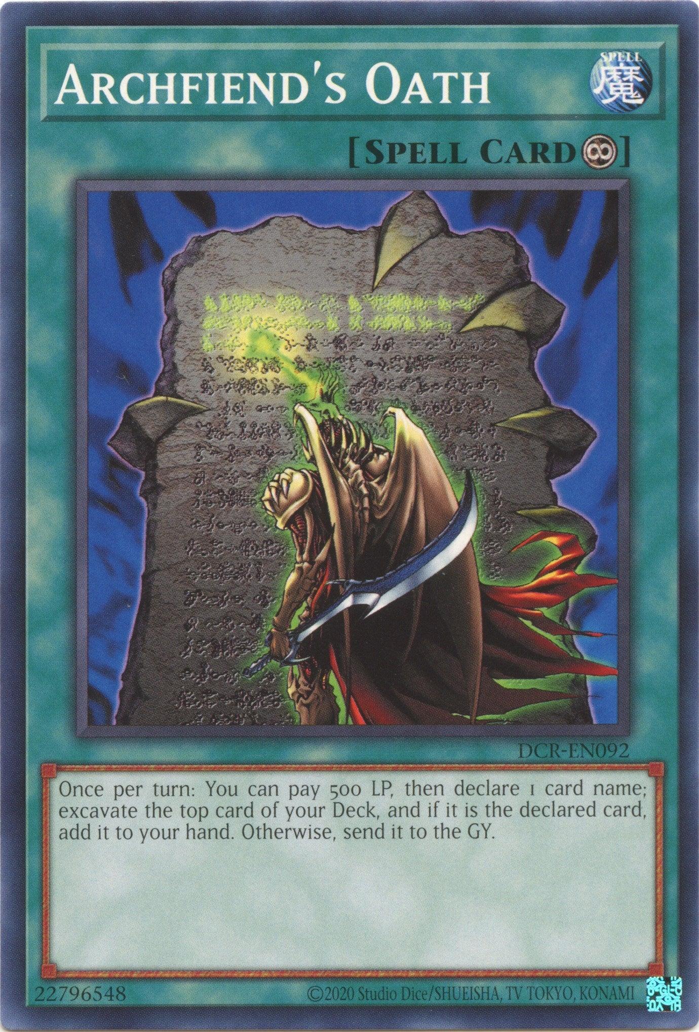 Archfiend's Oath (25th Anniversary) [DCR-EN092] Common - Josh's Cards