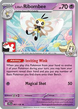 Lillie's Ribombee 067/159 - Prize Pack Series Cards Holofoil