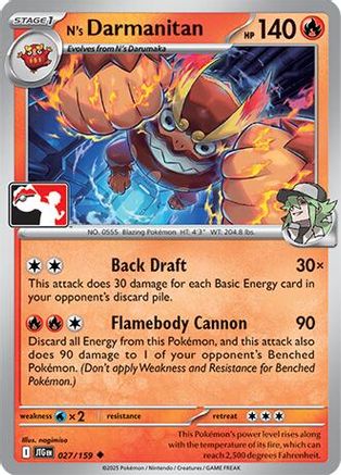 N's Darmanitan 027/159 - Prize Pack Series Cards Holofoil