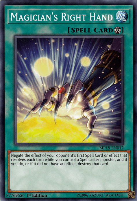 Magician's Right Hand [MP18-EN012] Common - Josh's Cards