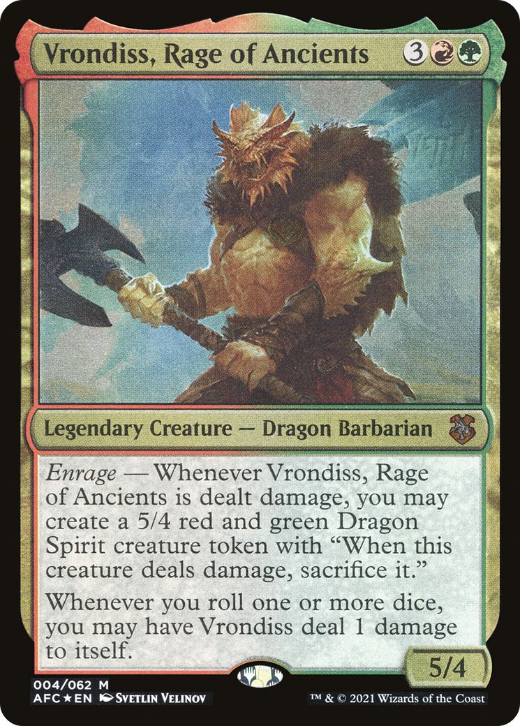 Vrondiss, Rage of Ancients (AFC-004) - Forgotten Realms Commander Display Commanders Etched Foil