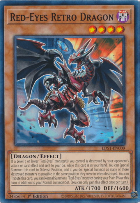 Red-Eyes Retro Dragon [LDS1-EN009] Common - Josh's Cards