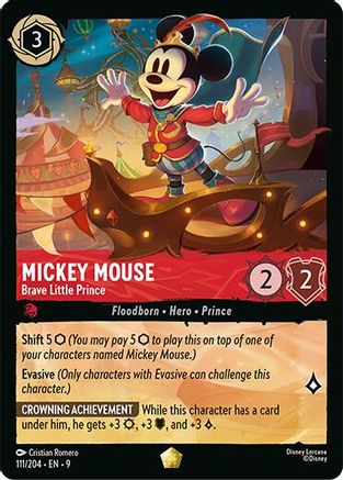 Mickey Mouse - Brave Little Prince (111/204) - Fabled Cold Foil