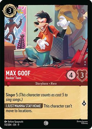 Max Goof - Rockin' Teen (112/204) - Fabled Cold Foil