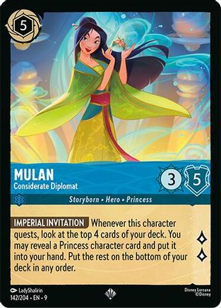 Mulan - Considerate Diplomat (142/204) - Fabled Cold Foil