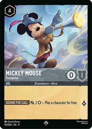 Mickey Mouse - Trumpeter (172/204) - Fabled Cold Foil
